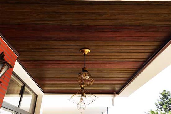 PVC Planks False ceiling wall teak brown suppliers dealers installation price bangalore karnataka 5